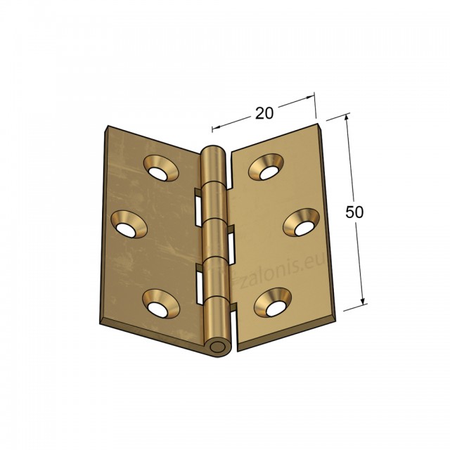 BRASS FLAT HINGE 50x40 ITALY